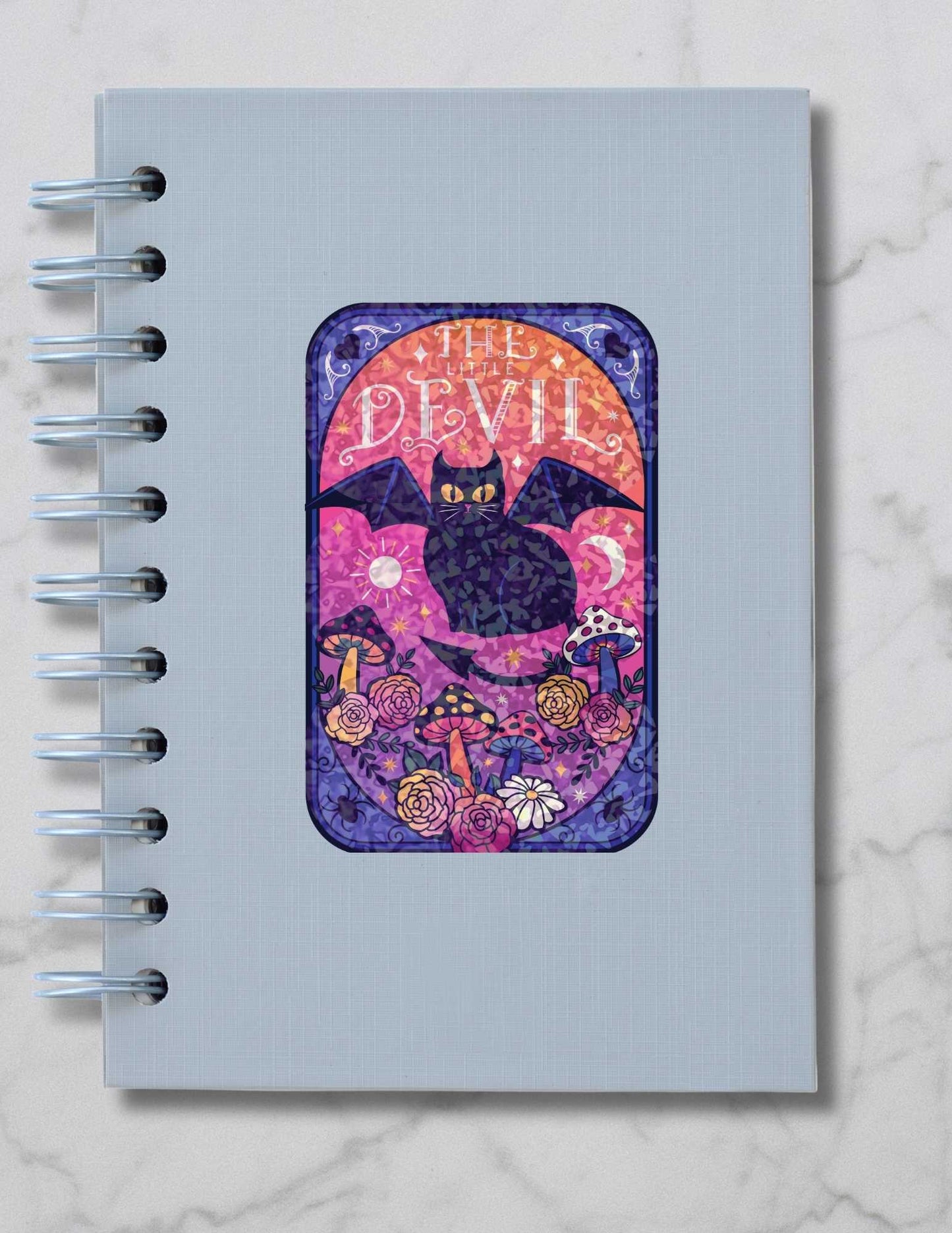 The Devil – Holographic Cat Tarot Stickers