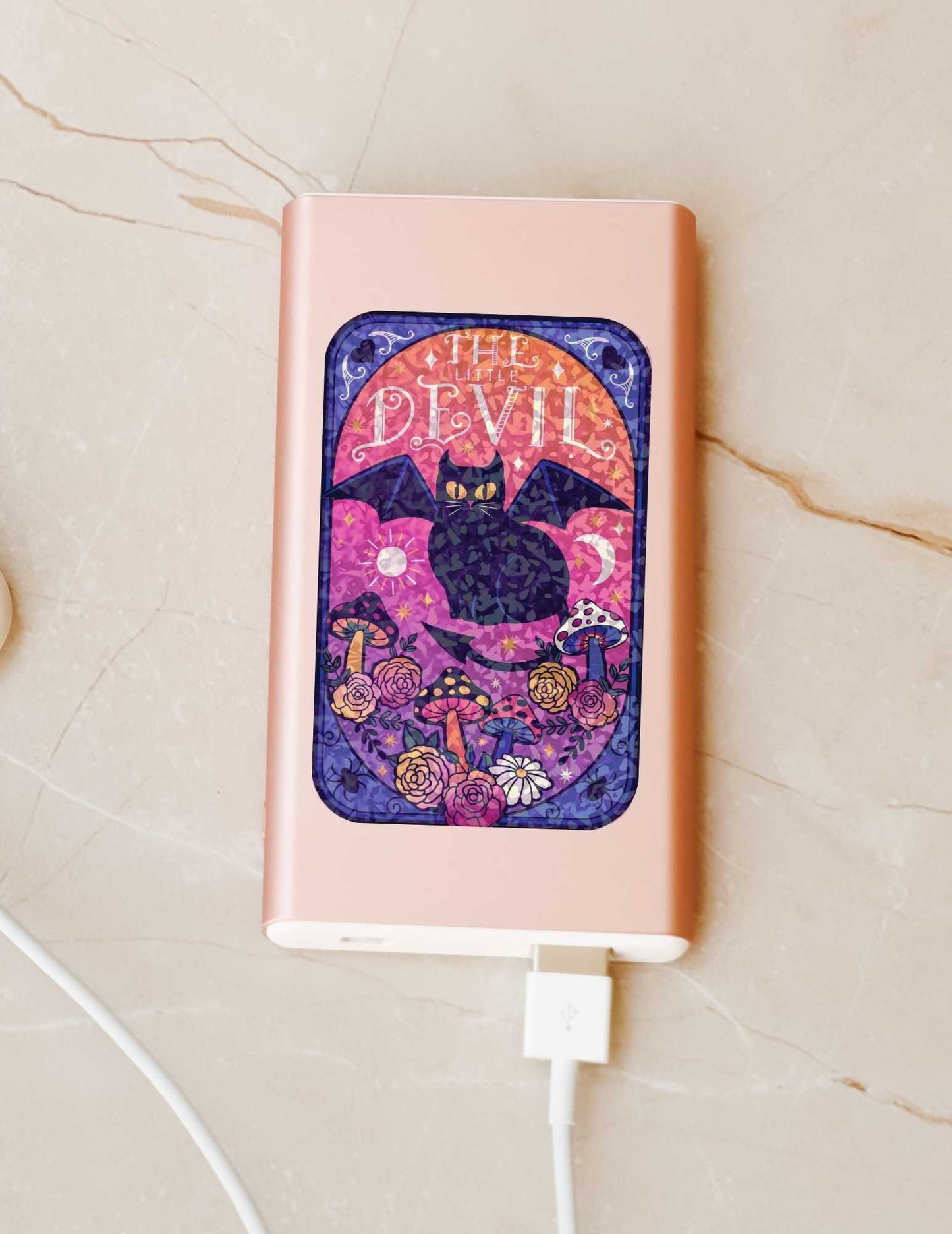 The Devil – Holographic Cat Tarot Stickers