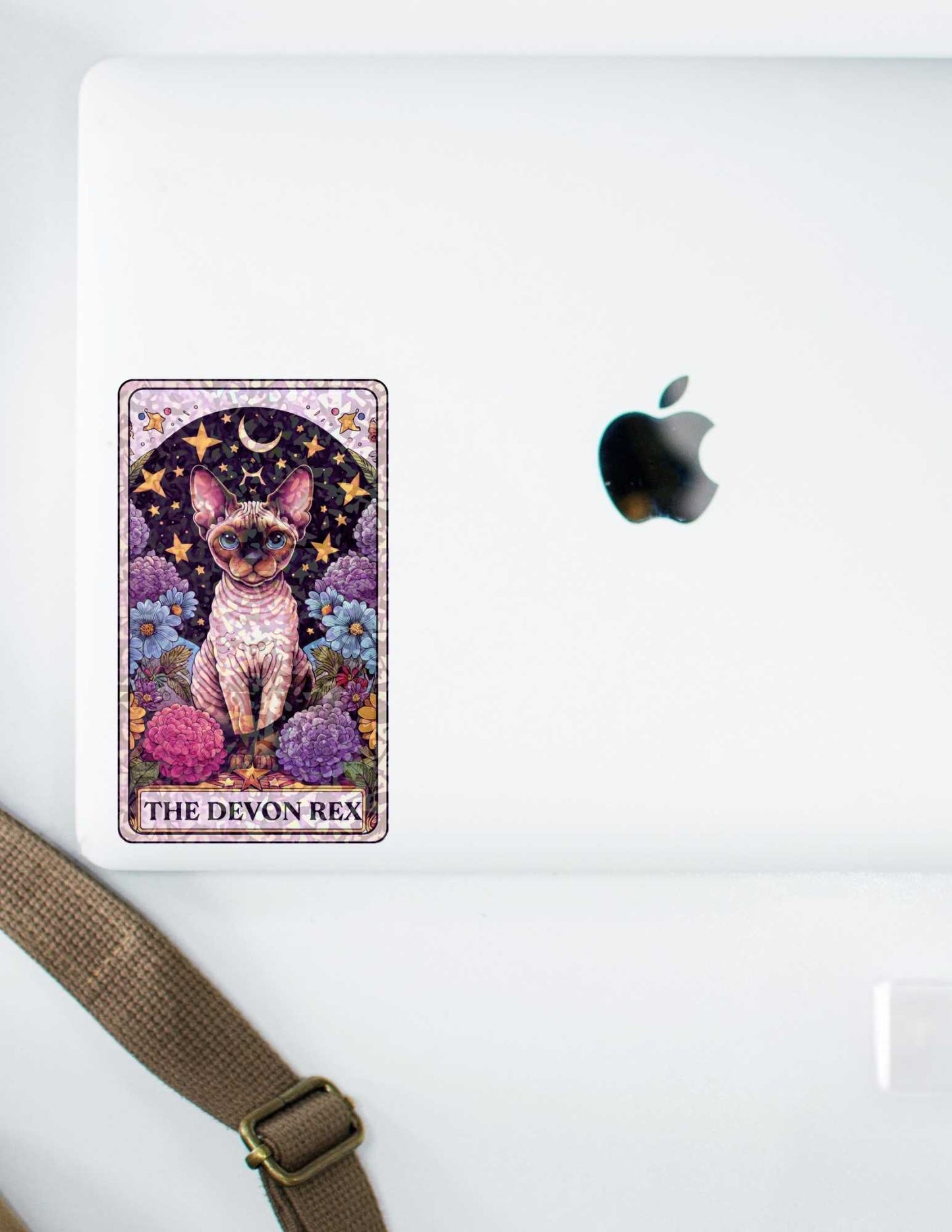 The Devon Rex – Holographic Cat Tarot Sticker