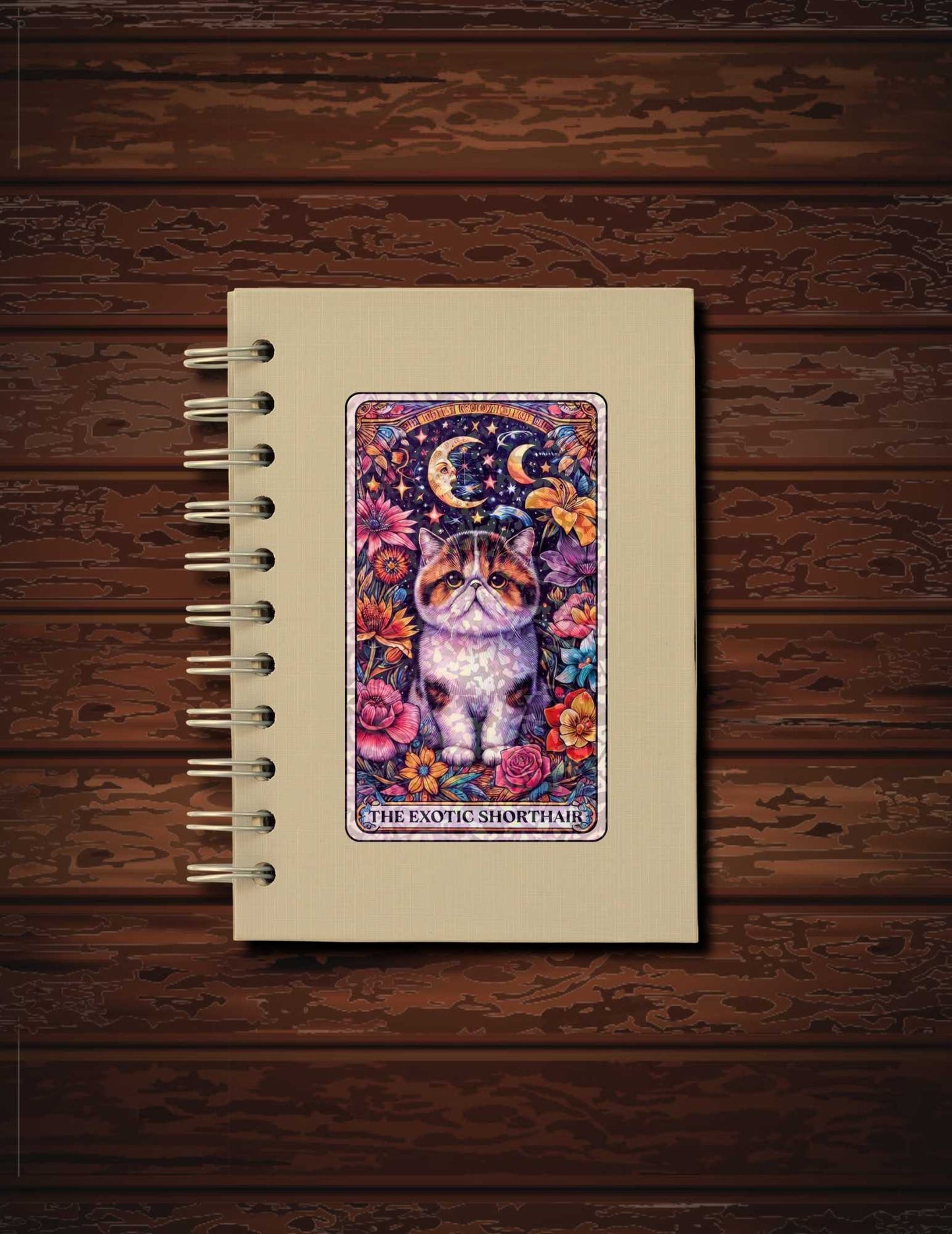 The Exotic Shorthair – Holographic Cat Tarot Sticker