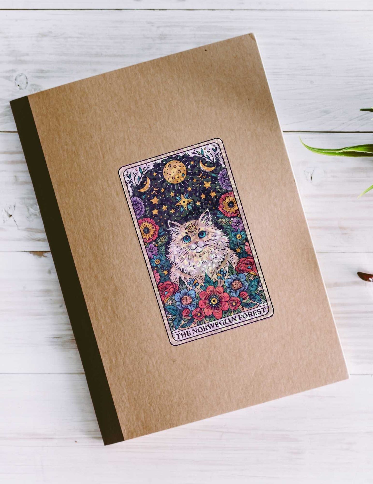 Bundle: Mystic Woodland Cats – Holographic Cat Tarot Sticker