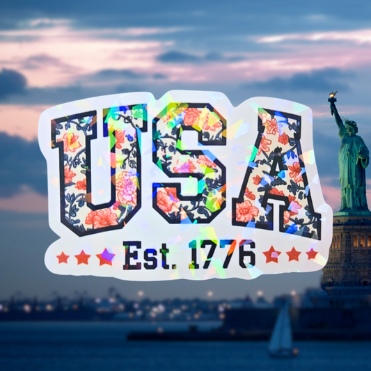 USA Est. 1776 Sticker - Holographic