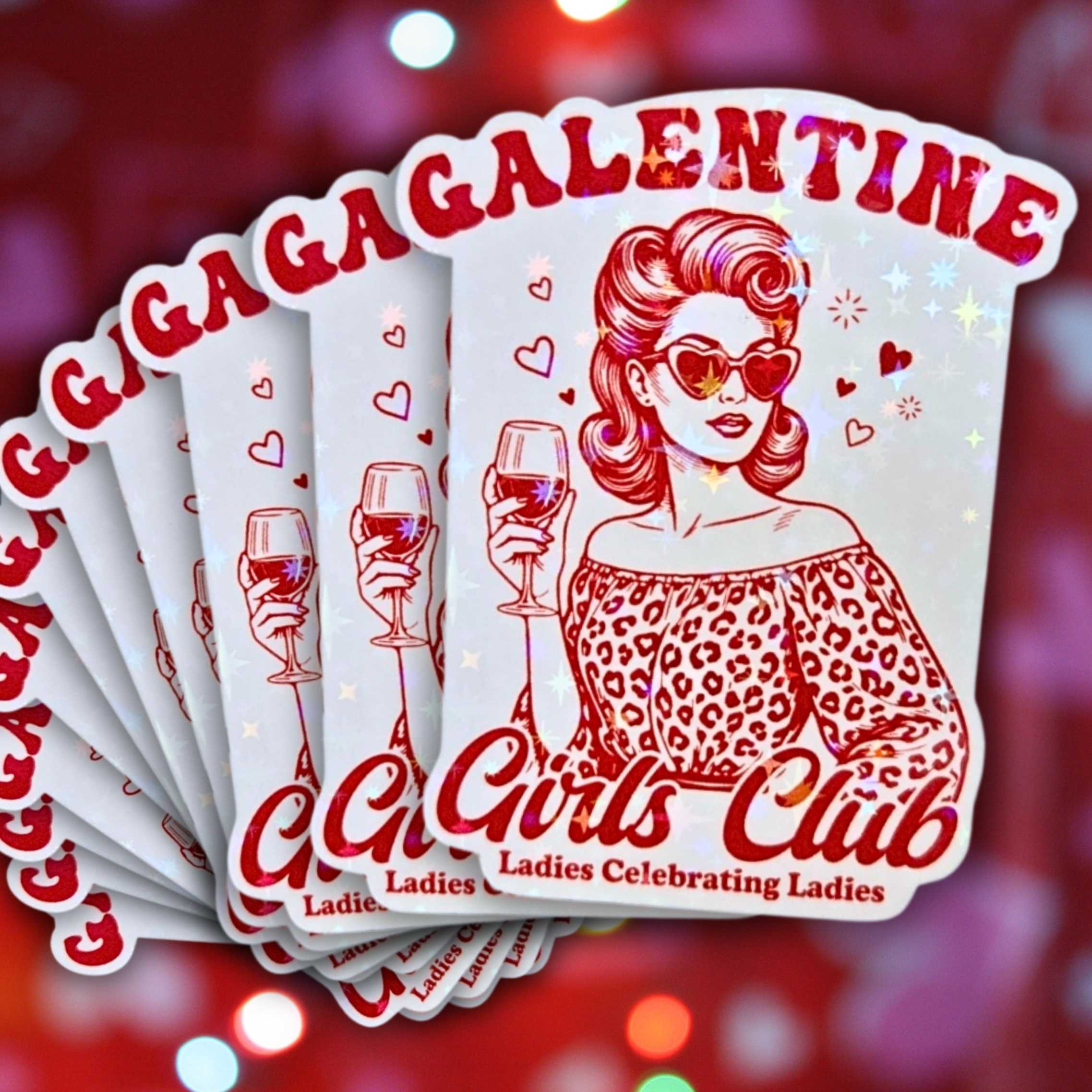 Galentine Girls Club (Retro Pin-up Style)