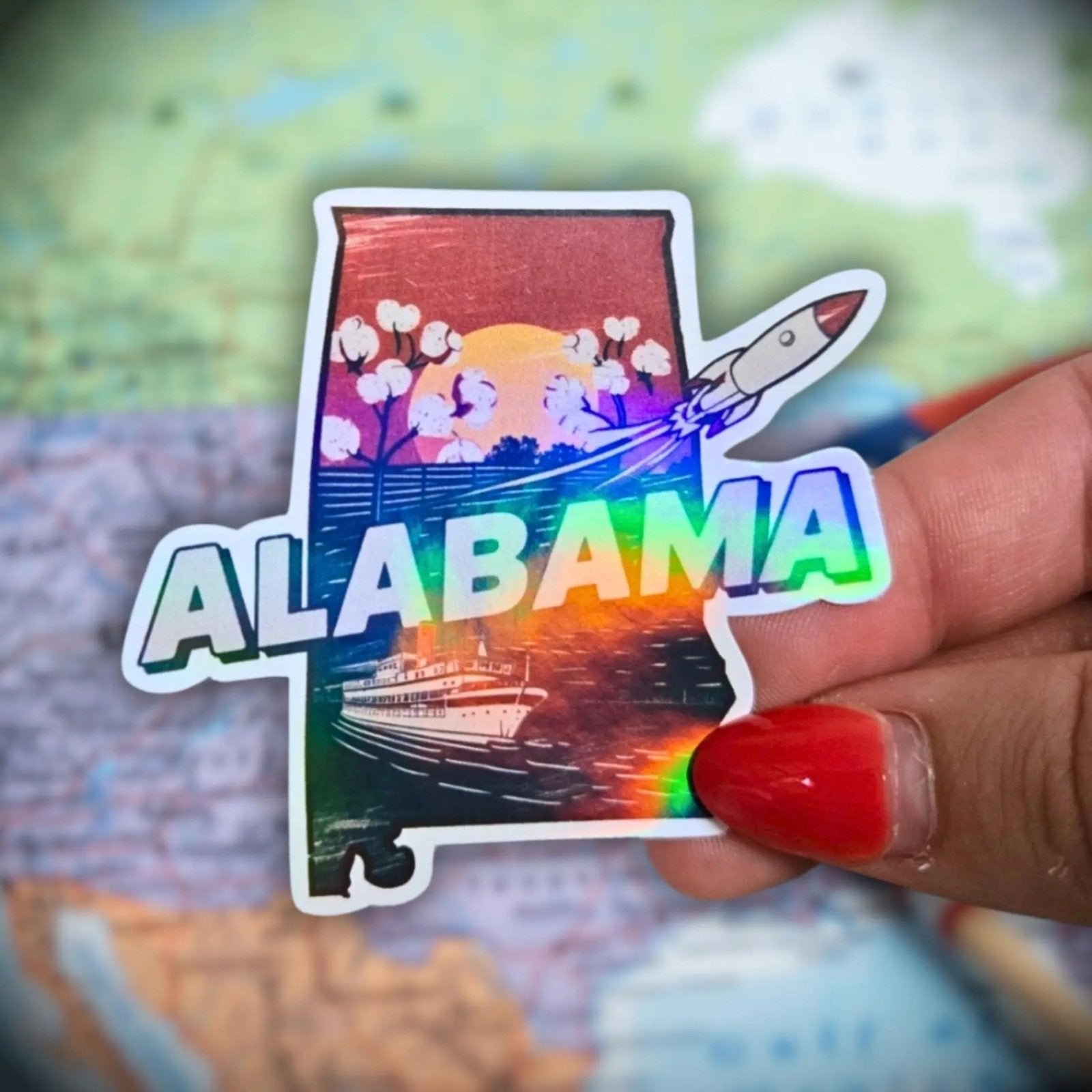 Alabama - Sticker - Holographic Sticker | The TabbyLoaf