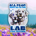 All Food Must Go To The Lab for Testing - Sticker - Holographic Sticker | The TabbyLoaf