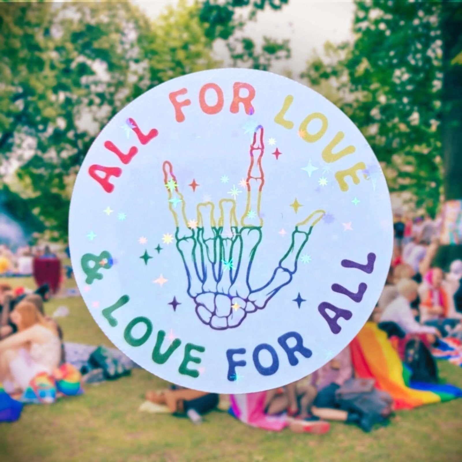All for Love & Love for All (Circle) - Sticker