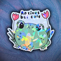 Anxious But Cute - Sticker - Holographic Sticker | The TabbyLoaf