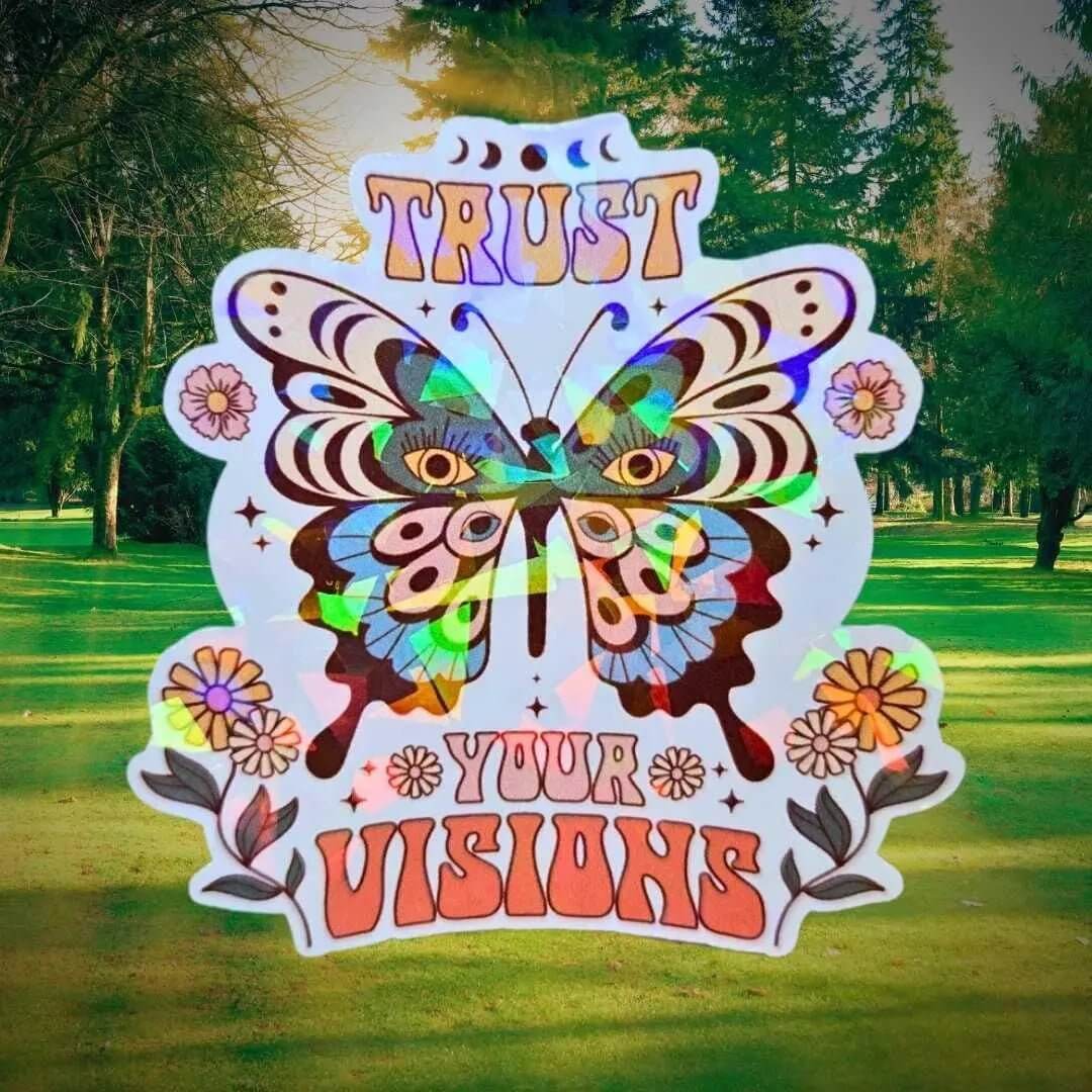 Be The Good See The Good - Sticker Holographic Sun & Moon Vinyl Sticker, Positive Quote Waterproof Laptop, Boho Decor, Spiritual Reminder - Holographic Sticker | The TabbyLoaf