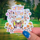 Be The Good See The Good - Sticker Holographic Sun & Moon Vinyl Sticker, Positive Quote Waterproof Laptop, Boho Decor, Spiritual Reminder - Holographic Sticker | The TabbyLoaf