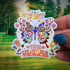 Be The Good See The Good - Sticker Holographic Sun & Moon Vinyl Sticker, Positive Quote Waterproof Laptop, Boho Decor, Spiritual Reminder - Holographic Sticker | The TabbyLoaf