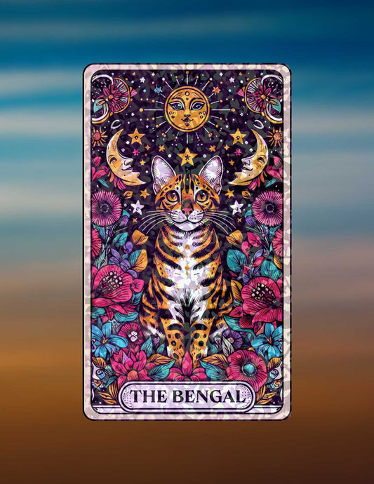 The Bengal – Holographic Cat Tarot Sticker