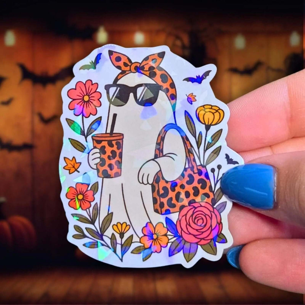Boo - gie (Bougie) Ghost - Sticker - Holographic Sticker | The TabbyLoaf