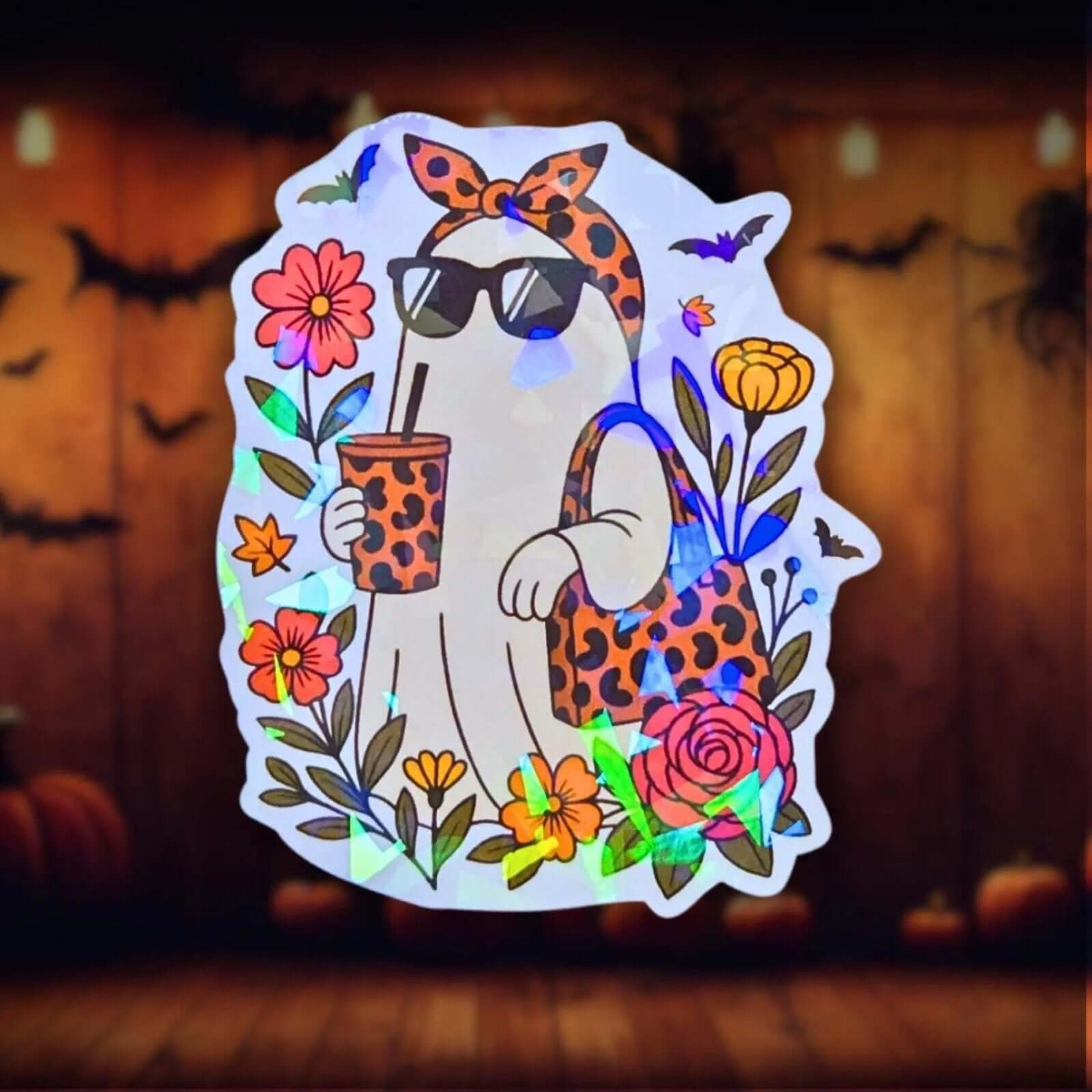 Boo - gie (Bougie) Ghost - Sticker - Holographic Sticker | The TabbyLoaf