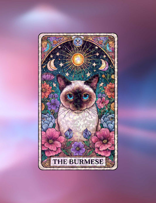 The Burmese – Holographic Cat Tarot Sticker