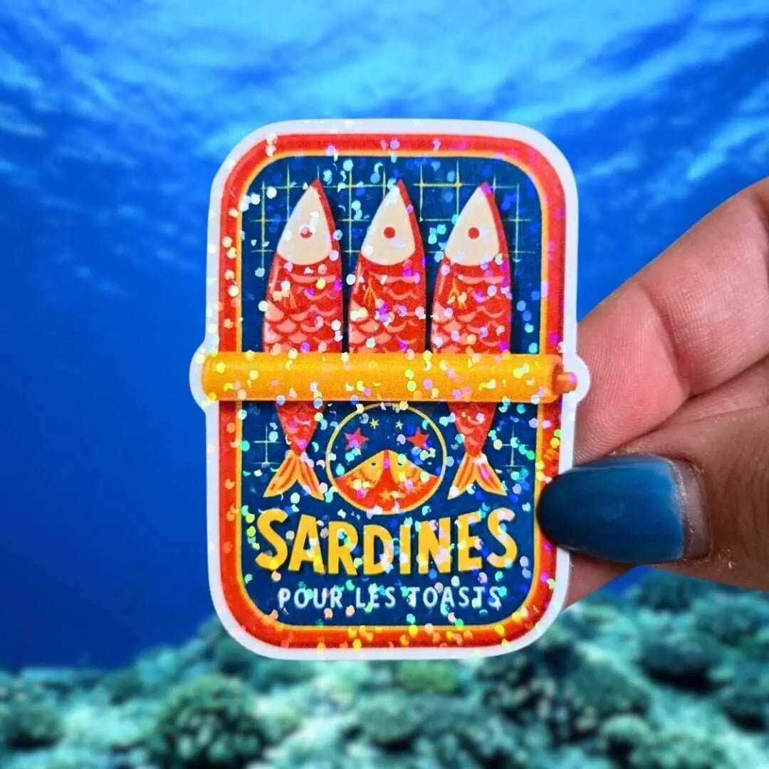 Canned Sardines - Sticker - Holographic Sticker | The TabbyLoaf