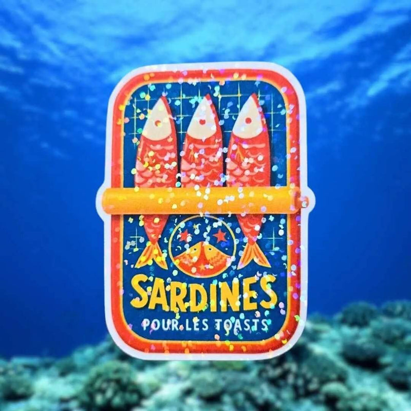 Canned Sardines - Sticker - Holographic Sticker | The TabbyLoaf
