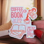 Coffee And Book Club - Sticker - Holographic Sticker | The TabbyLoaf