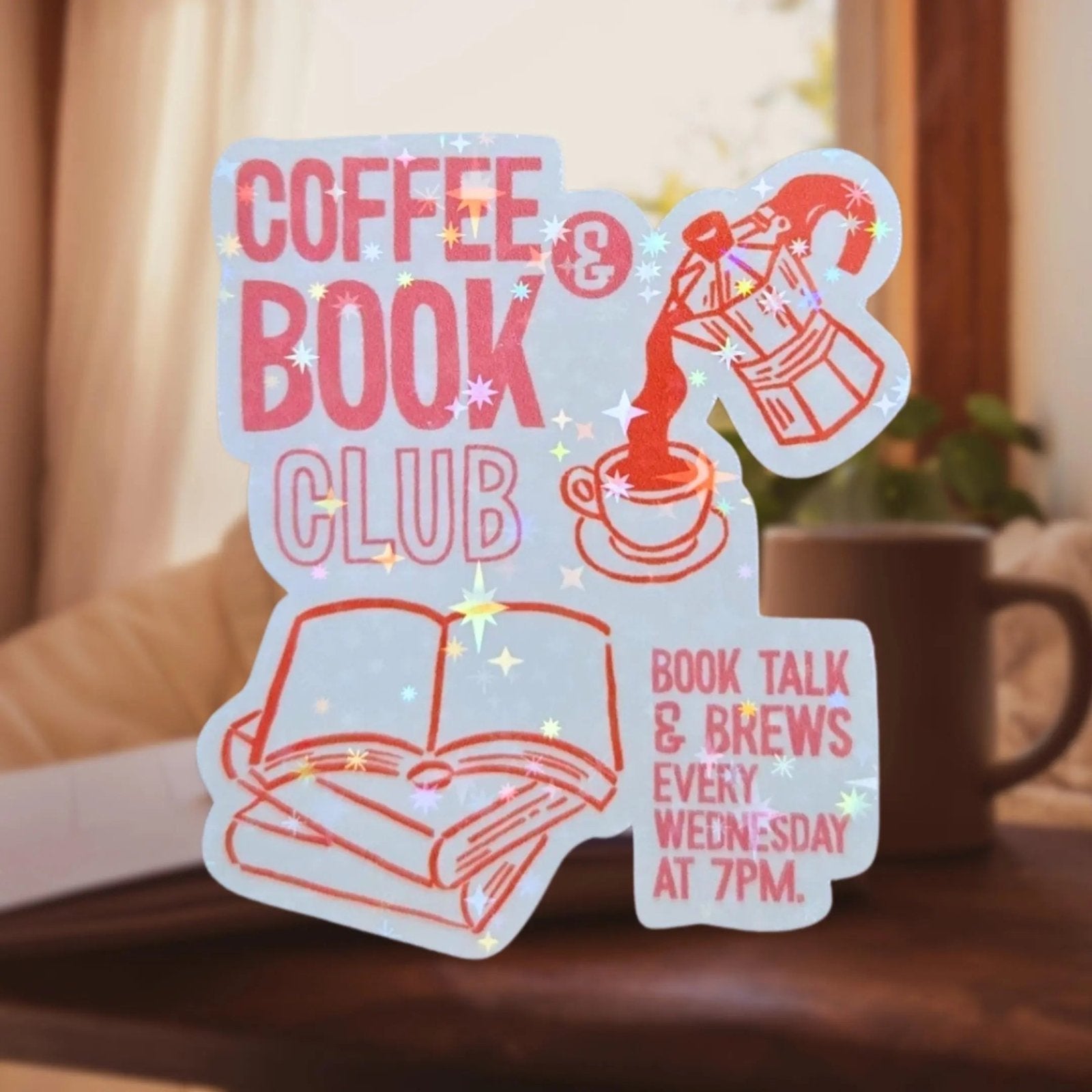 Coffee And Book Club - Sticker