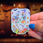 Dancing Skeleton - Sticker - Holographic Sticker | The TabbyLoaf