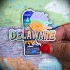 Delaware - Sticker - Holographic Sticker | The TabbyLoaf