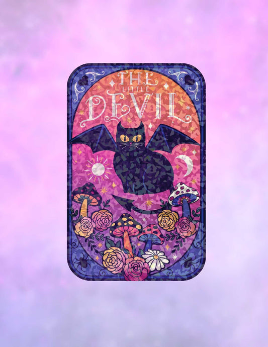 The Devil – Holographic Cat Tarot Stickers