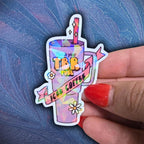 Finish Your TBR Fuel Iced Coffee - Sticker - Holographic Sticker | The TabbyLoaf