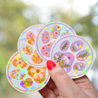 Floral Paw Print • Set 2 of 3 - Sticker Pack - Holographic Sticker | The TabbyLoaf