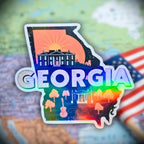 Georgia - Sticker - Holographic Sticker | The TabbyLoaf