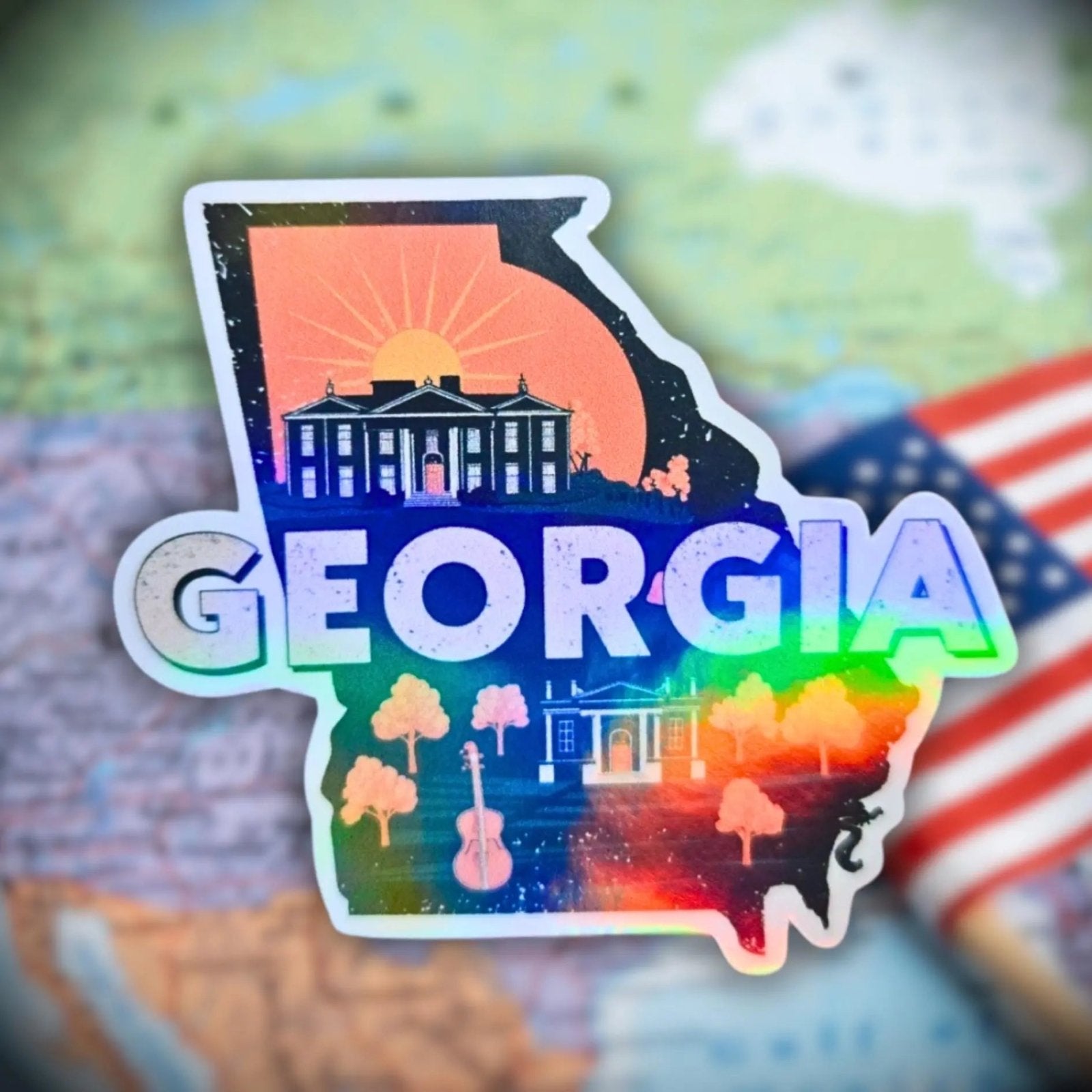 Georgia - Sticker - Holographic Sticker | The TabbyLoaf