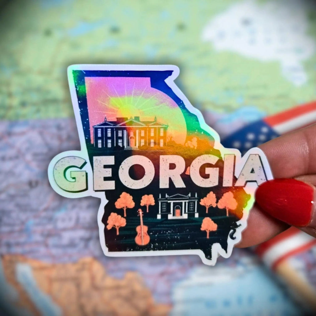 Georgia - Sticker - Holographic Sticker | The TabbyLoaf