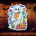 Ghost Cocktail - Sticker - Holographic Sticker | The TabbyLoaf