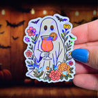 Ghost Cocktail - Sticker - Holographic Sticker | The TabbyLoaf