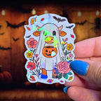 Ghost Cow - Sticker - Holographic Sticker | The TabbyLoaf