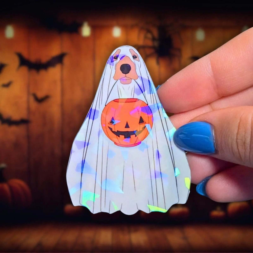 Ghost Dog - Sticker - Holographic Sticker | The TabbyLoaf