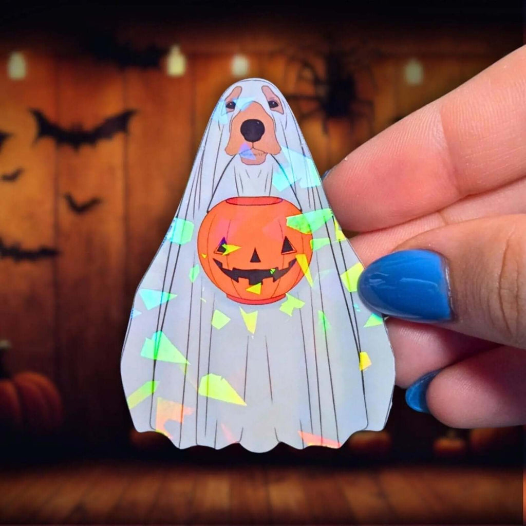 Ghost Dog - Sticker - Holographic Sticker | The TabbyLoaf