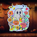 Ghost Trick or Treat - Sticker - Holographic Sticker | The TabbyLoaf