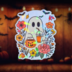Ghost Trick or Treat - Sticker - Holographic Sticker | The TabbyLoaf