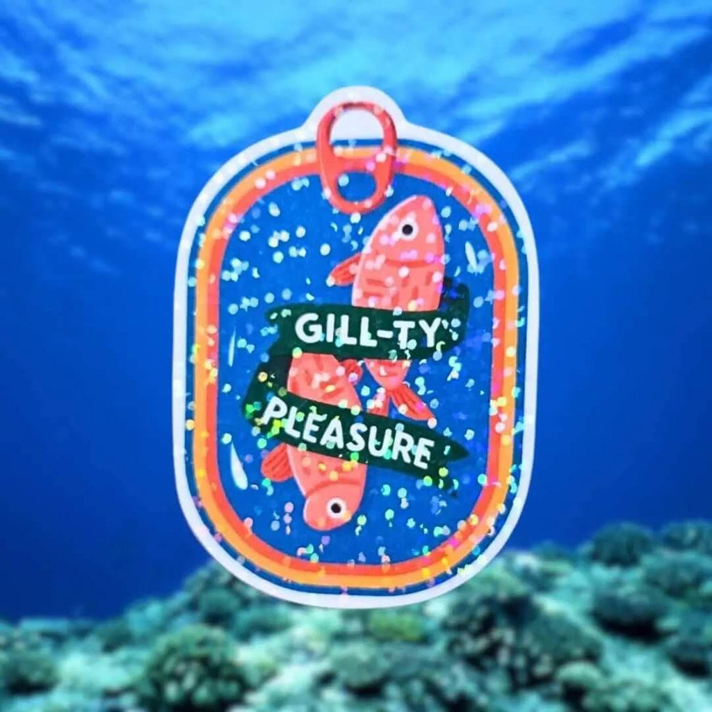 Guilty Pleasure Sardines Can - Sticker - Holographic Sticker | The TabbyLoaf