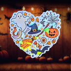 Halloween Heart - Sticker - Holographic Sticker | The TabbyLoaf