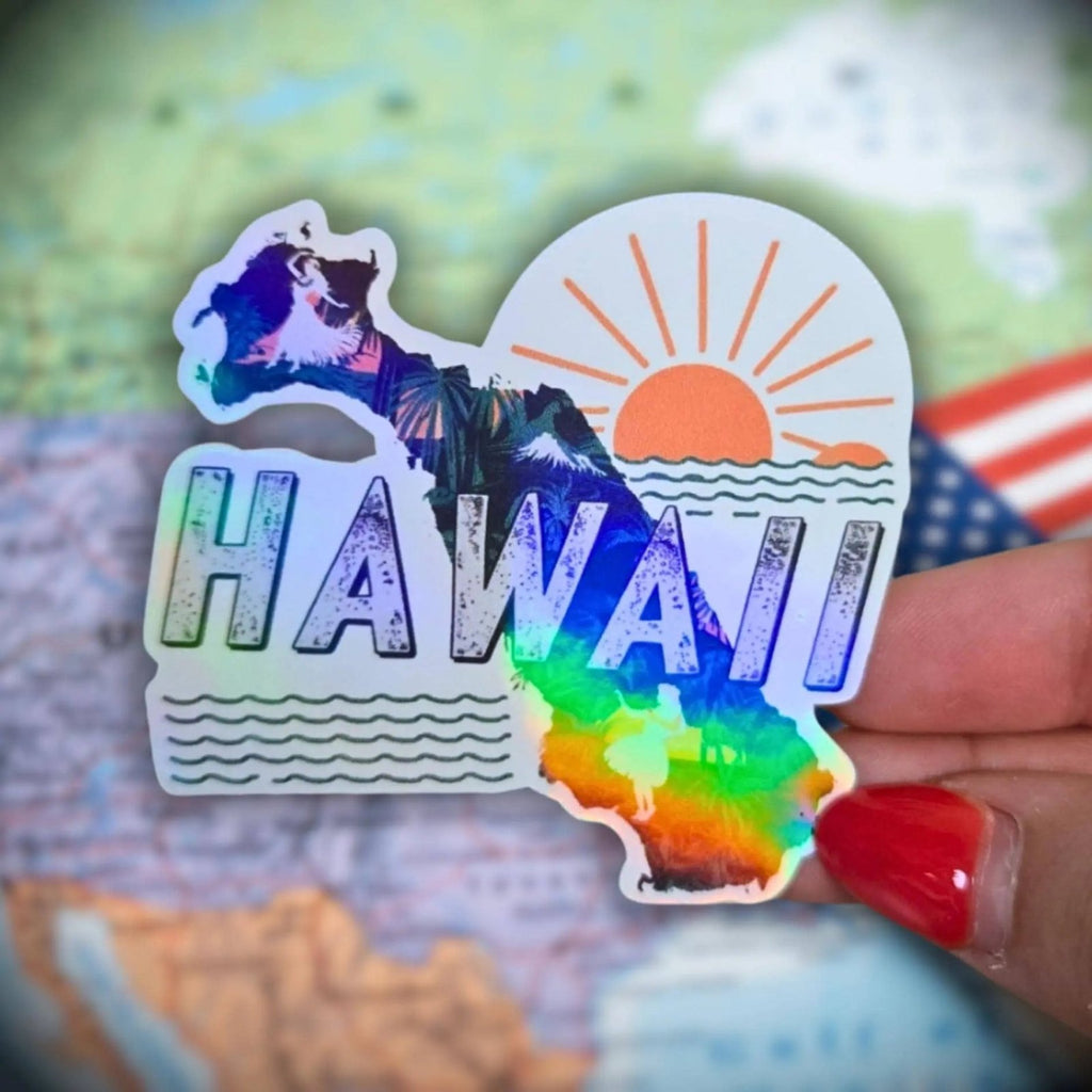 Hawaii - Sticker - Holographic Sticker | The TabbyLoaf