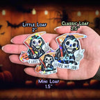 I Love My Job - Sticker Holographic Grim Reaper with Pumpkin and Scythe | Funny Spooky Halloween Vinyl Sticker for Laptop, Water Bottle - Holographic Sticker | The TabbyLoaf