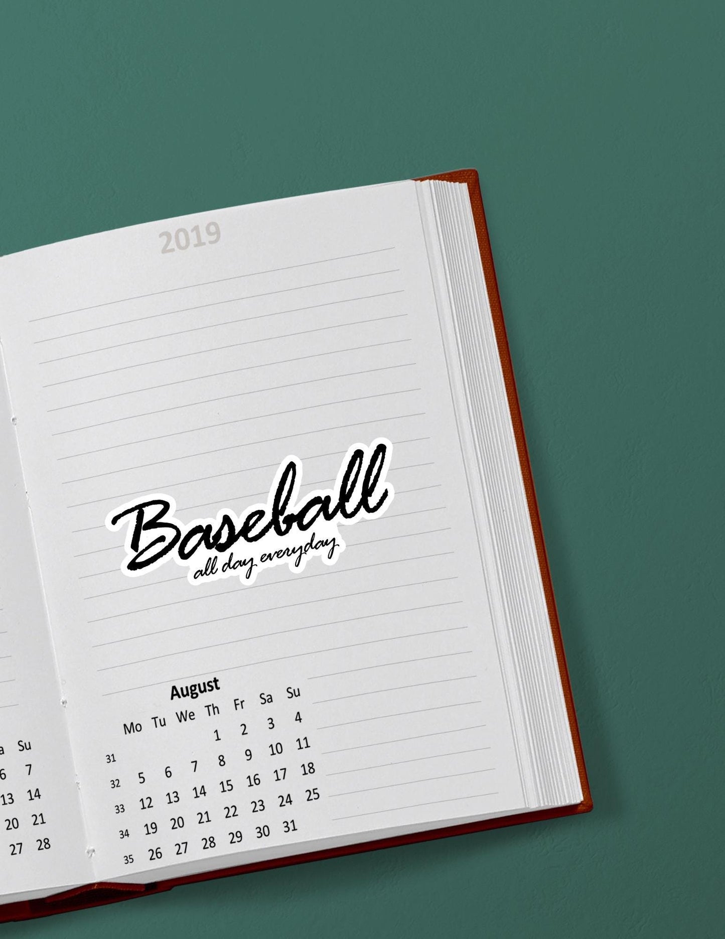Baseball All Day Every Day Sticker | Sports Quote Sticker for Water Bottles, Laptops, Journals |Baseball Aesthetic | Gift for Fans & Players