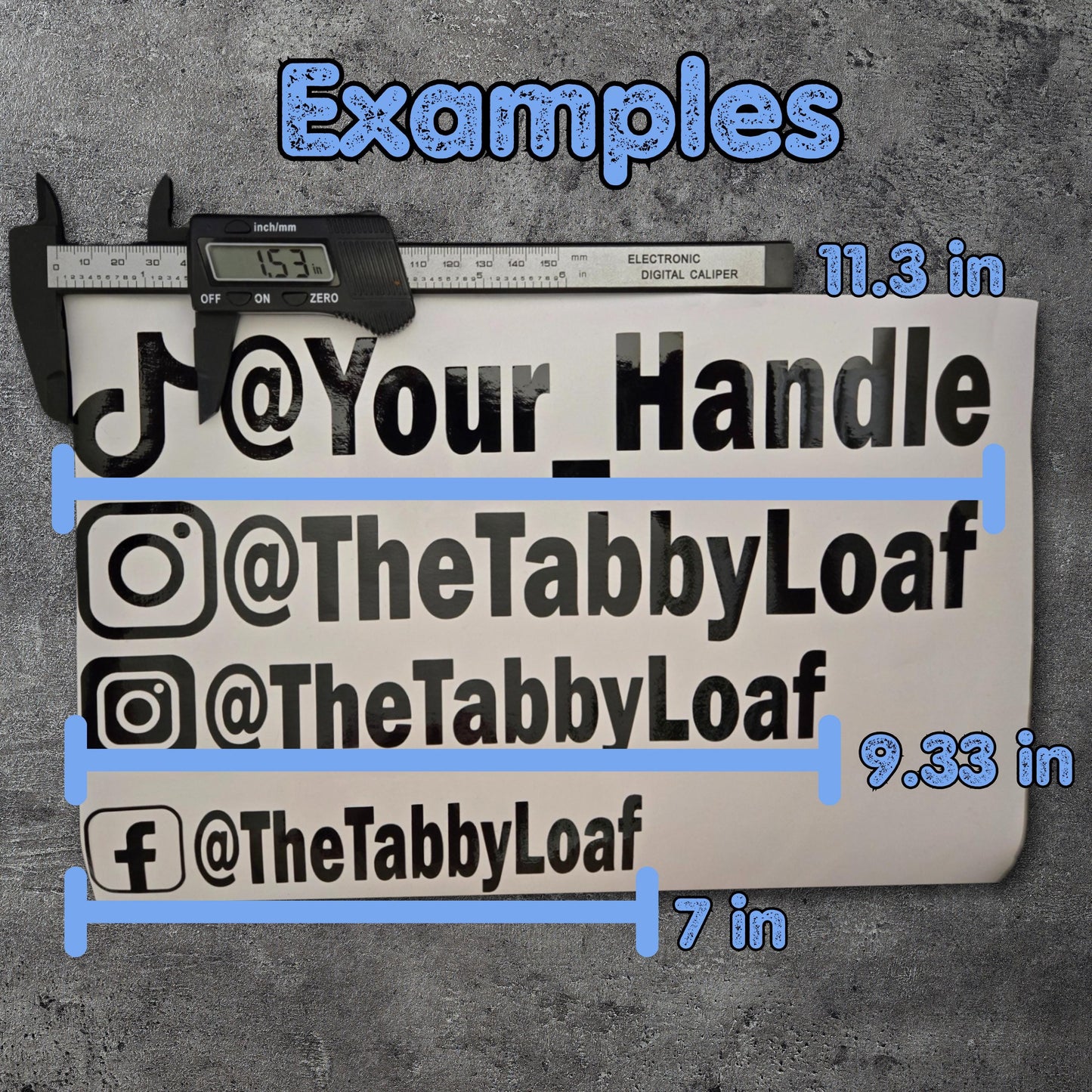 Custom Social Media Handle Decal • Personalized Car or Laptop Sticker for Business & Influencers • Vinyl IG TikTok YouTube Tag • Small Biz