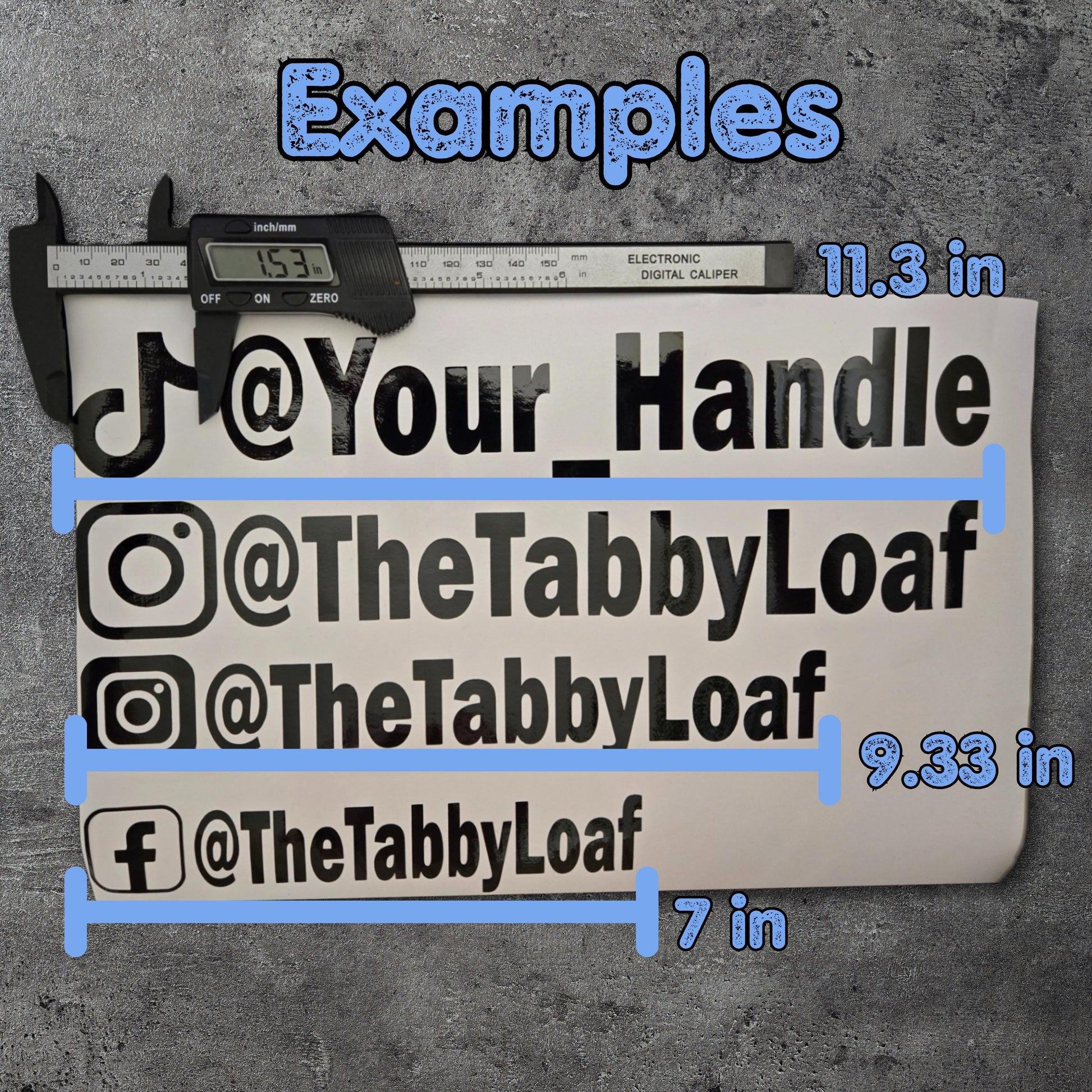Custom Social Media Handle Decal • Personalized Car or Laptop Sticker for Business & Influencers • Vinyl IG TikTok YouTube Tag • Small Biz