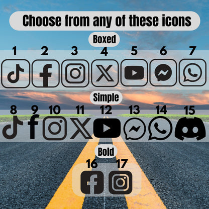 Custom Social Media Handle Decal • Personalized Car or Laptop Sticker for Business & Influencers • Vinyl IG TikTok YouTube Tag • Small Biz