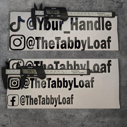 Custom Social Media Handle Decal • Personalized Car or Laptop Sticker for Business & Influencers • Vinyl IG TikTok YouTube Tag • Small Biz