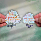 Grow Positive Thoughts - Sticker Holographic Plant Vinyl Decal | Uplifting Quote Laptop, Journal, or Water Bottle Sticker, Positive Plants