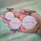 Positive Vibes Sticker – Holographic Smiley Face Vinyl Decal | Motivational Quote Laptop Water Bottle or Journal Sticker Thoughts are Energy