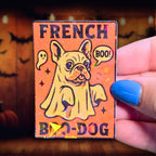 Holographic French Bulldog Ghost Sticker – Boo Dog Halloween Vinyl Decal