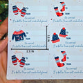 Crochet Sweater, Hat, Socks and Mitten Gift Label Sheet - Christmas Gift Label Stickers, Christmas Gift Stickers, Holiday Gift Label Present